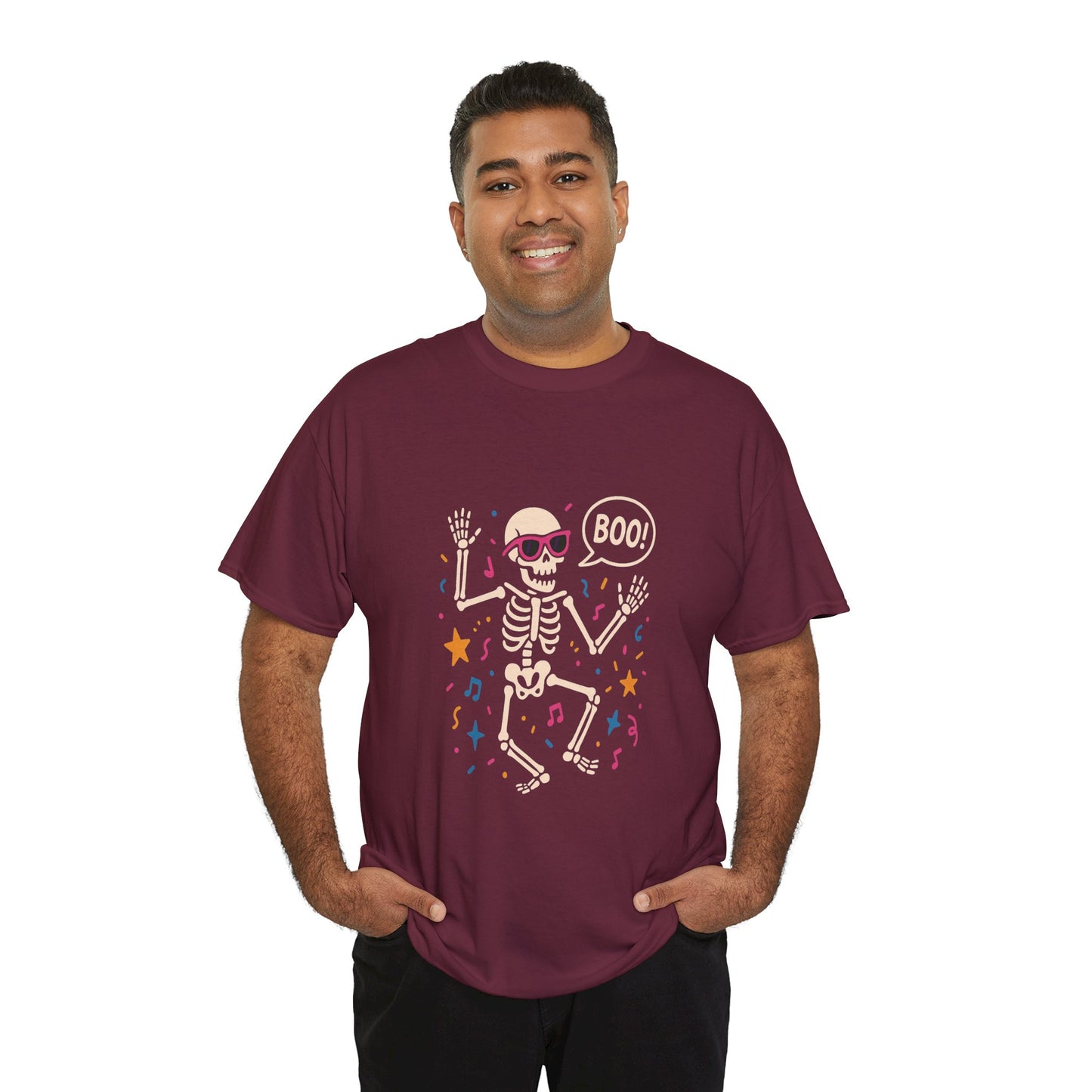 Halloween Skeleton Tee, Unisex Graphic Tee, Spooky Fun Shirt