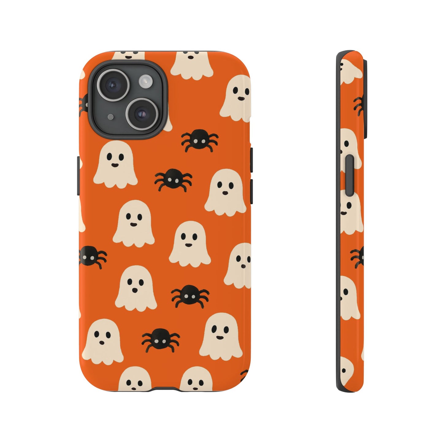 Cute Halloween Phone Case with Ghosts and Spiders, Spooky Gift, Fall Accessory, Unique Halloween Decor, Mobile Protection