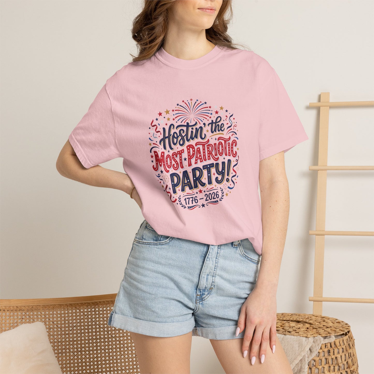 Patriotic 'Hostin' the Most Patriotic Party' T-Shirt, 4th of July Shirt, Independence Day Tee