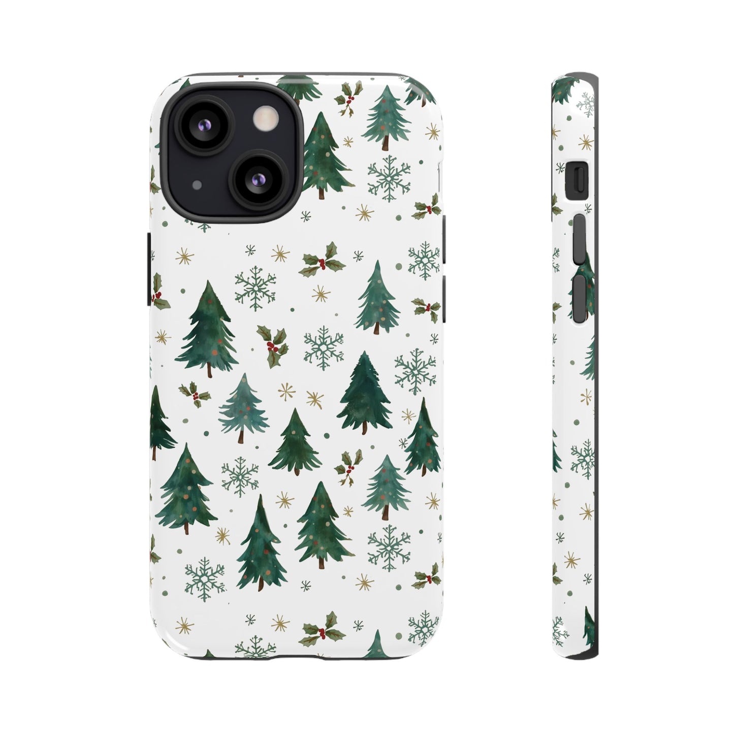 Winter Forest Phone Case, Christmas-Themed Dual Layer Phone Case for Iphone 17, 16, 15 & Samsung