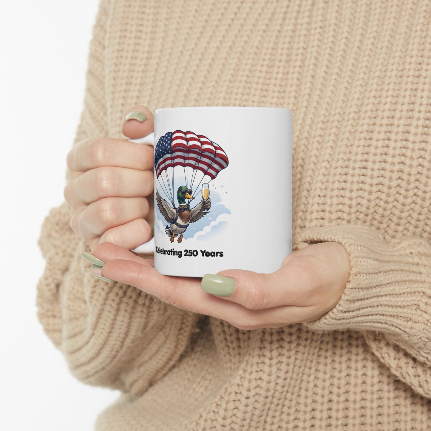 Patriotic Duck Ceramic Mug