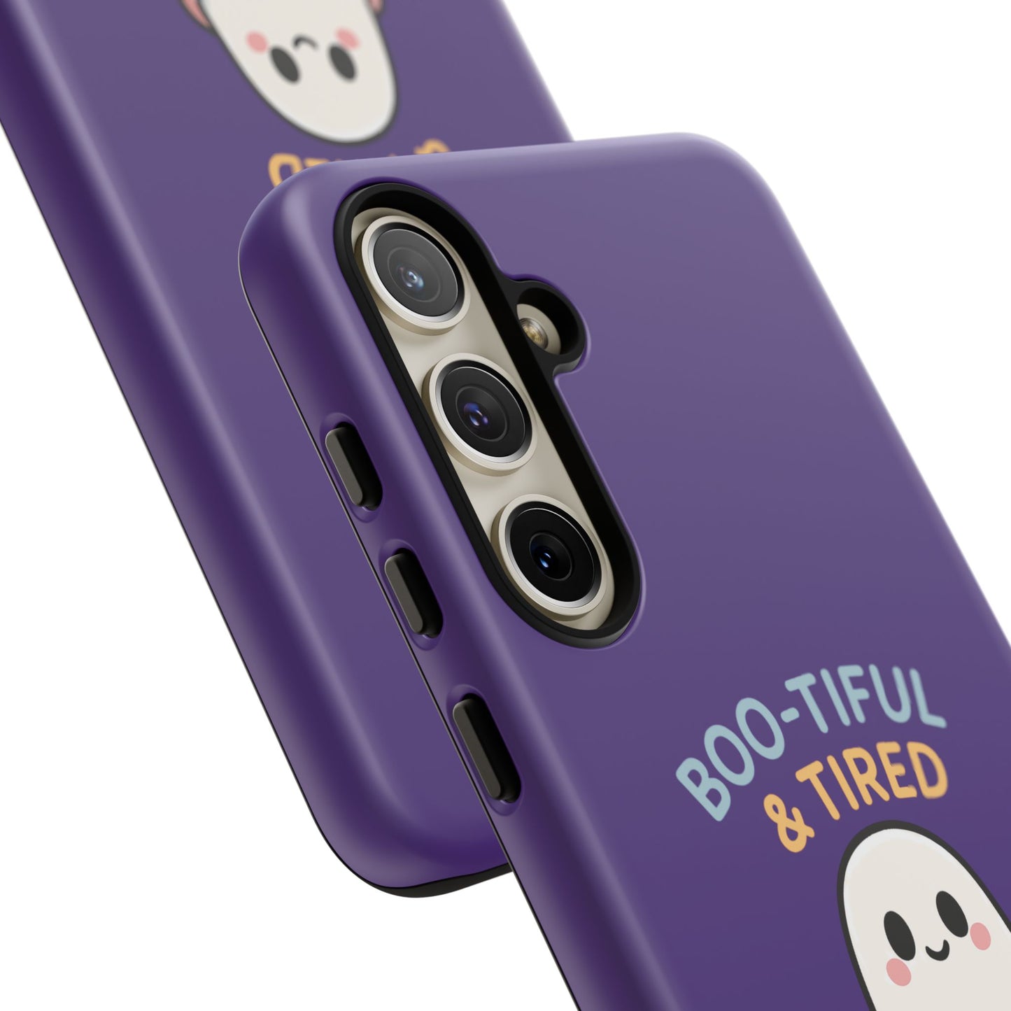 Boo-Tiful & Tired Phone Case, Halloween-Themed Design