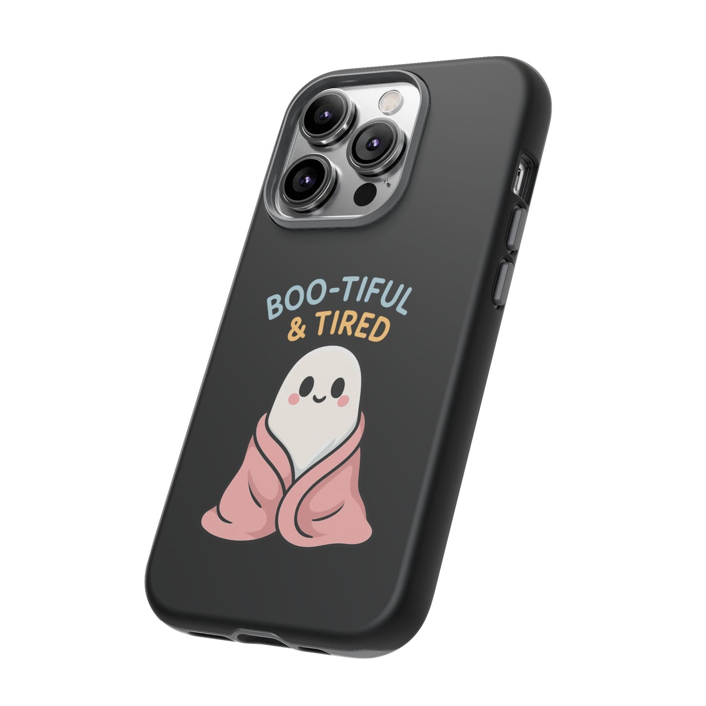 Boo-tiful & Tired Phone Case, Halloween-Themed Design