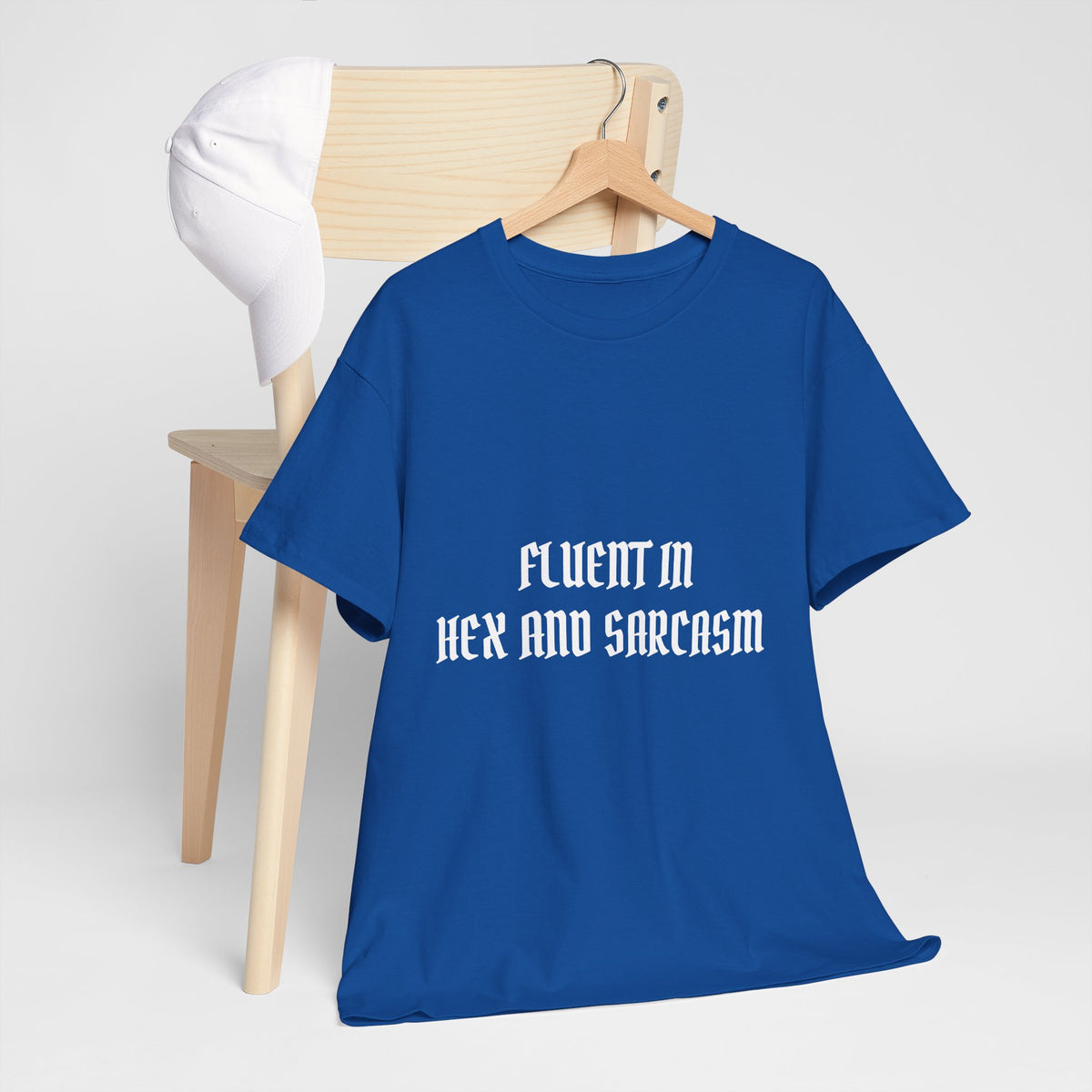 Fluent in Hex and Sarcasm Unisex Heavy Cotton Tee, Perfect for Geeky Humor Lovers, Halloween Apparel