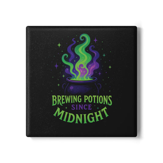 Brewing Potions Since Midnight, Ceramic Coaster
