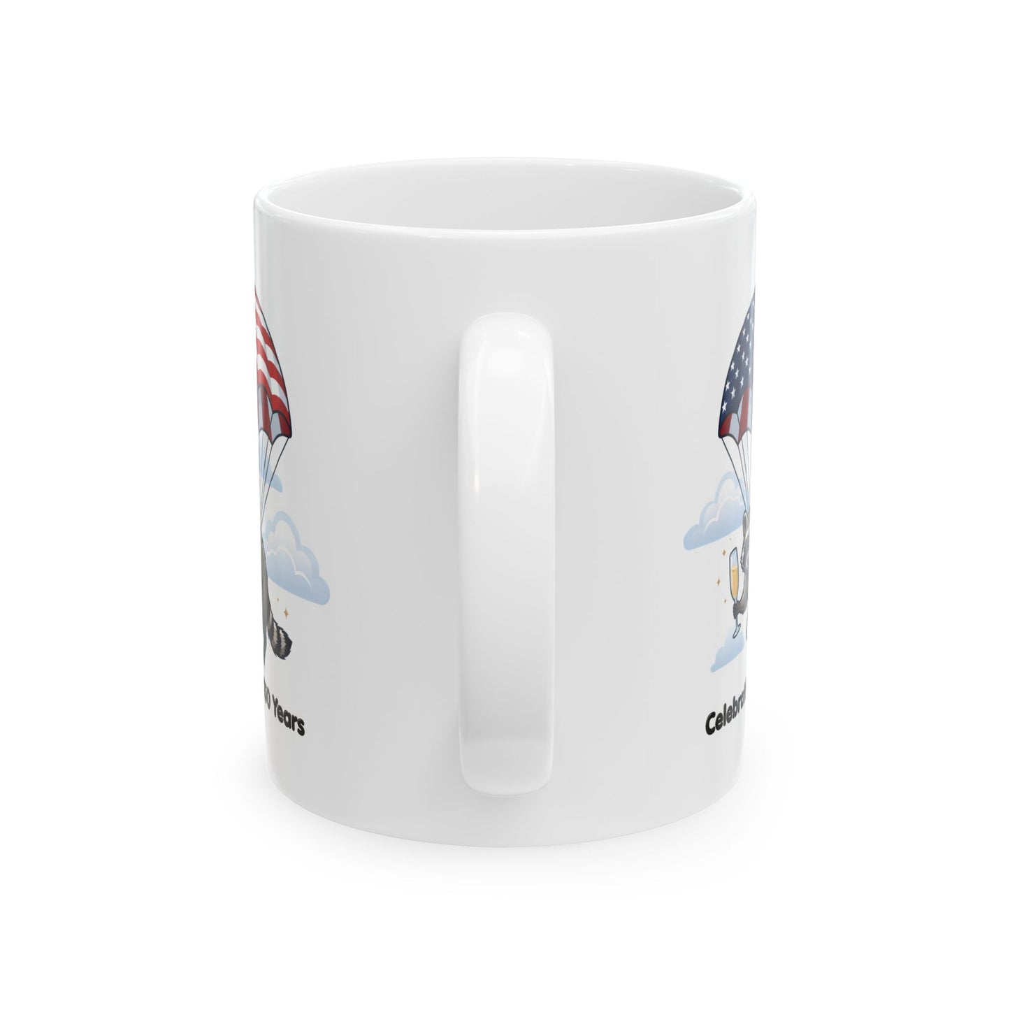 Patriotic Raccoon Ceramic Mug