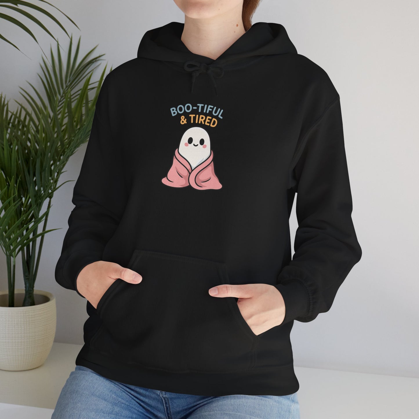 Boo-tiful Ghost Halloween Hoodie, Cute-Cozy Fall Vibes