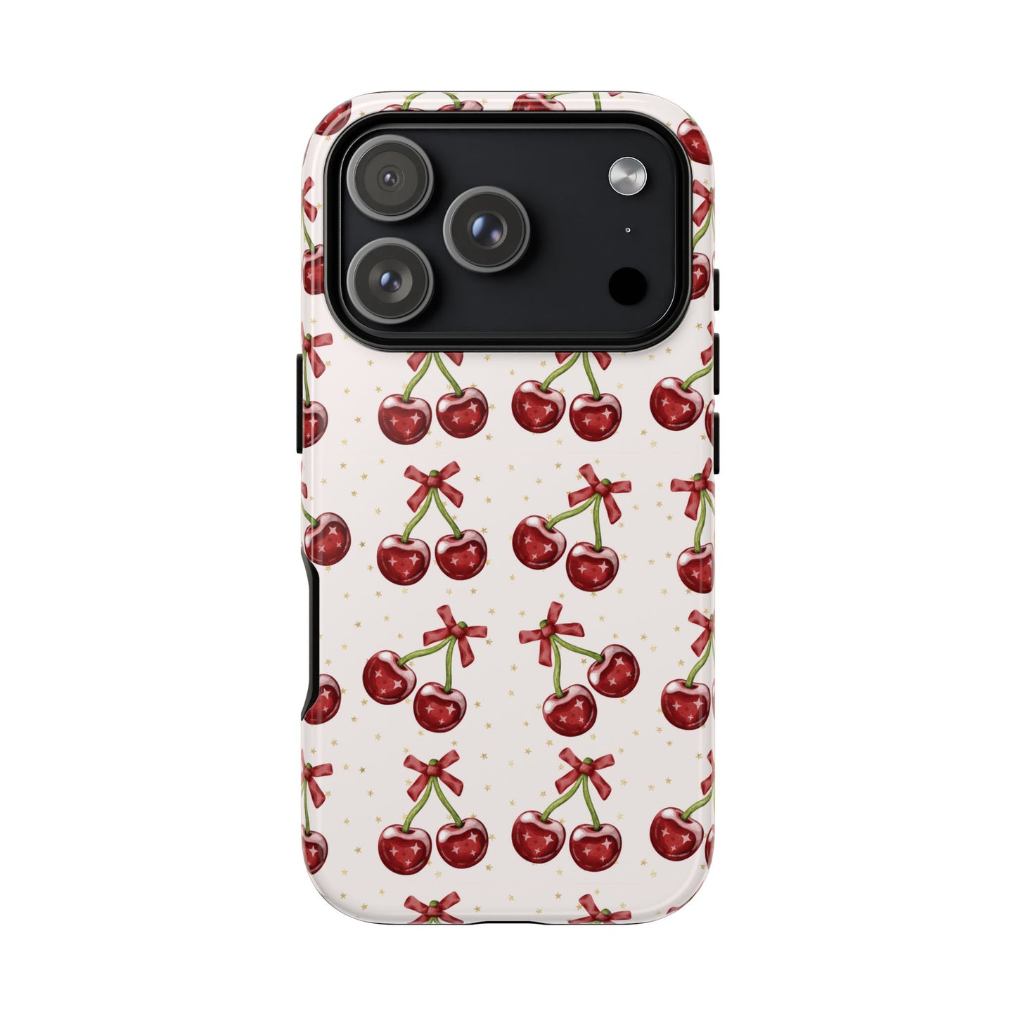 Cherry Pattern Phone Case — Cute Red Cherry Protective Phone Cover