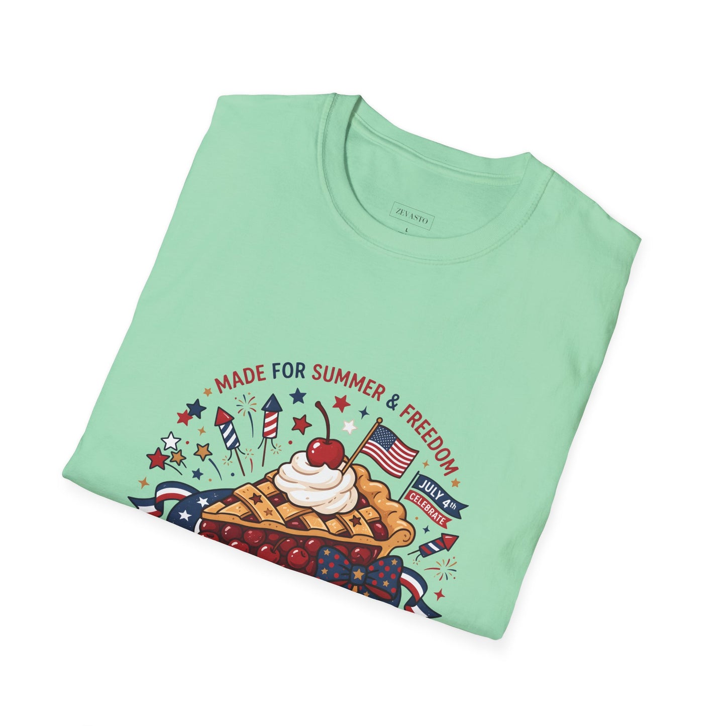 Sweet Land of Liberty Pie T-Shirt — Patriotic 4th of July Dessert Graphic Tee