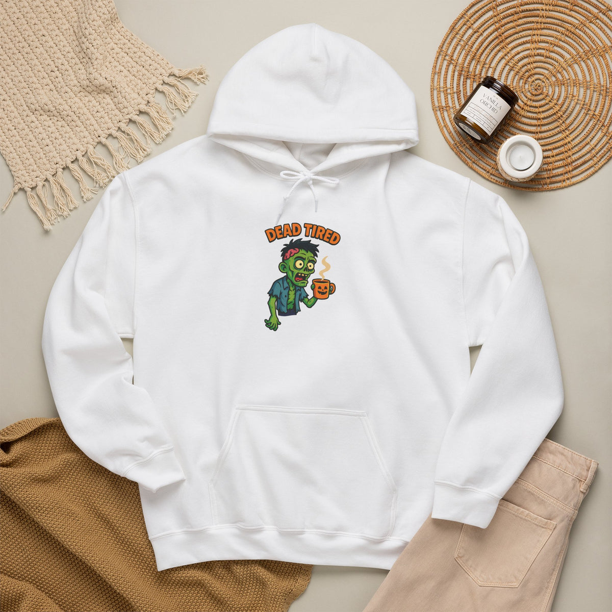 Zombie Themed Unisex Hoodie, Cozy Halloween Sweatshirt, Spooky Season Apparel