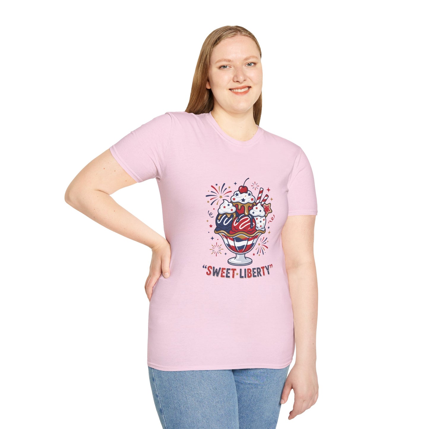 Sweet Liberty Ice Cream T-Shirt — Patriotic 4th of July Sundae Tee