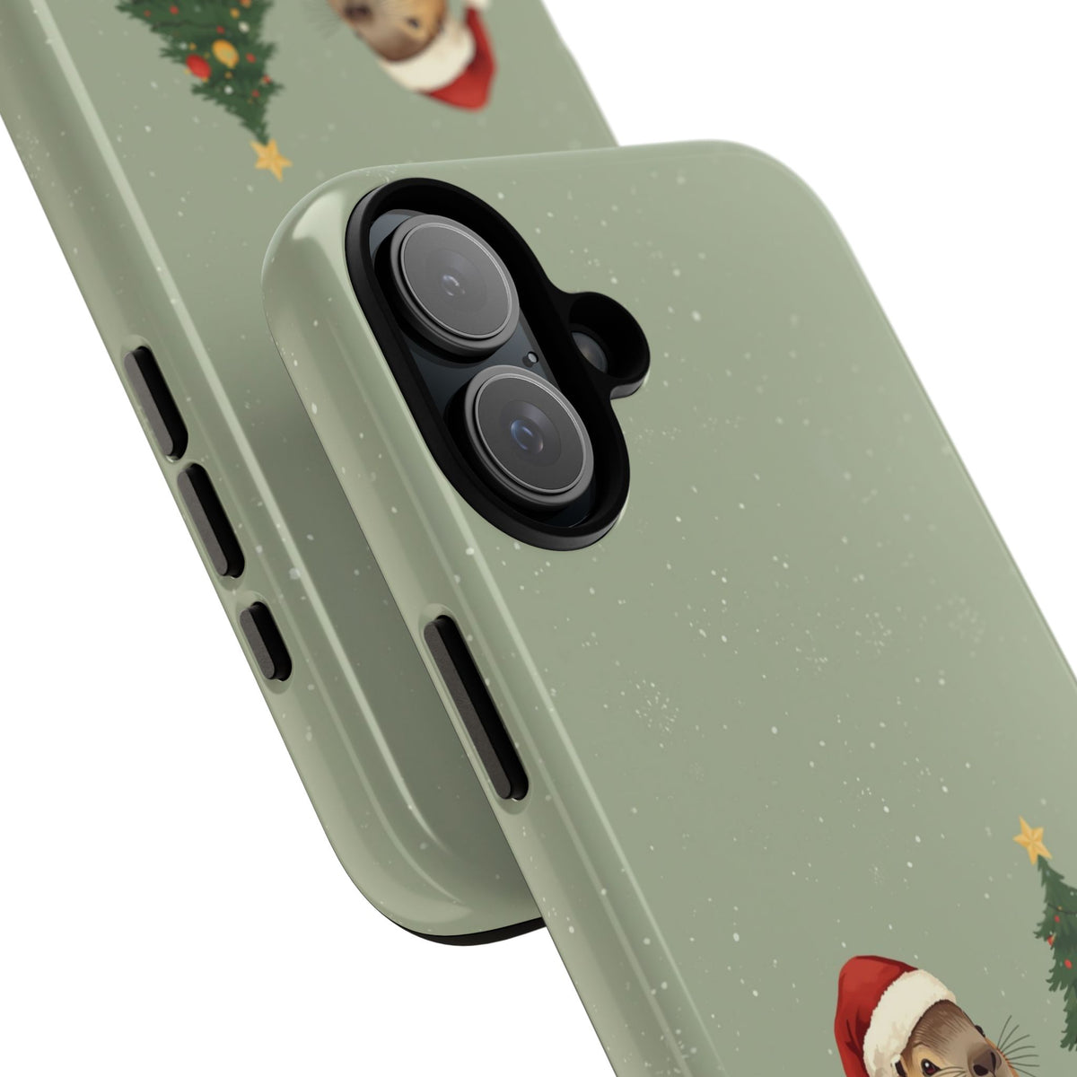 Christmas Phone Case with Capybara Design, Dual Layer Protective Case for Iphone & Samsung