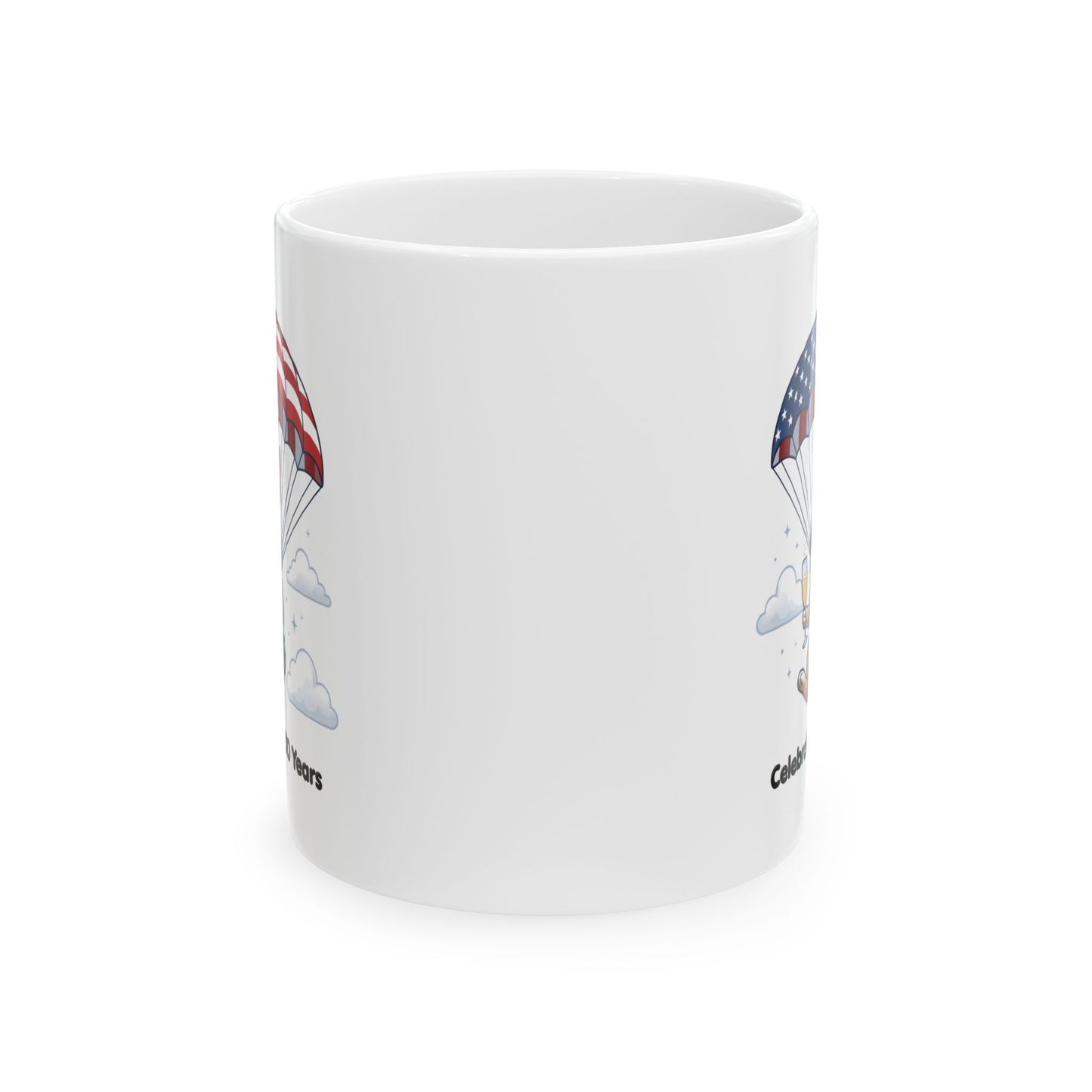 Patriotic Bunny Ceramic Mug