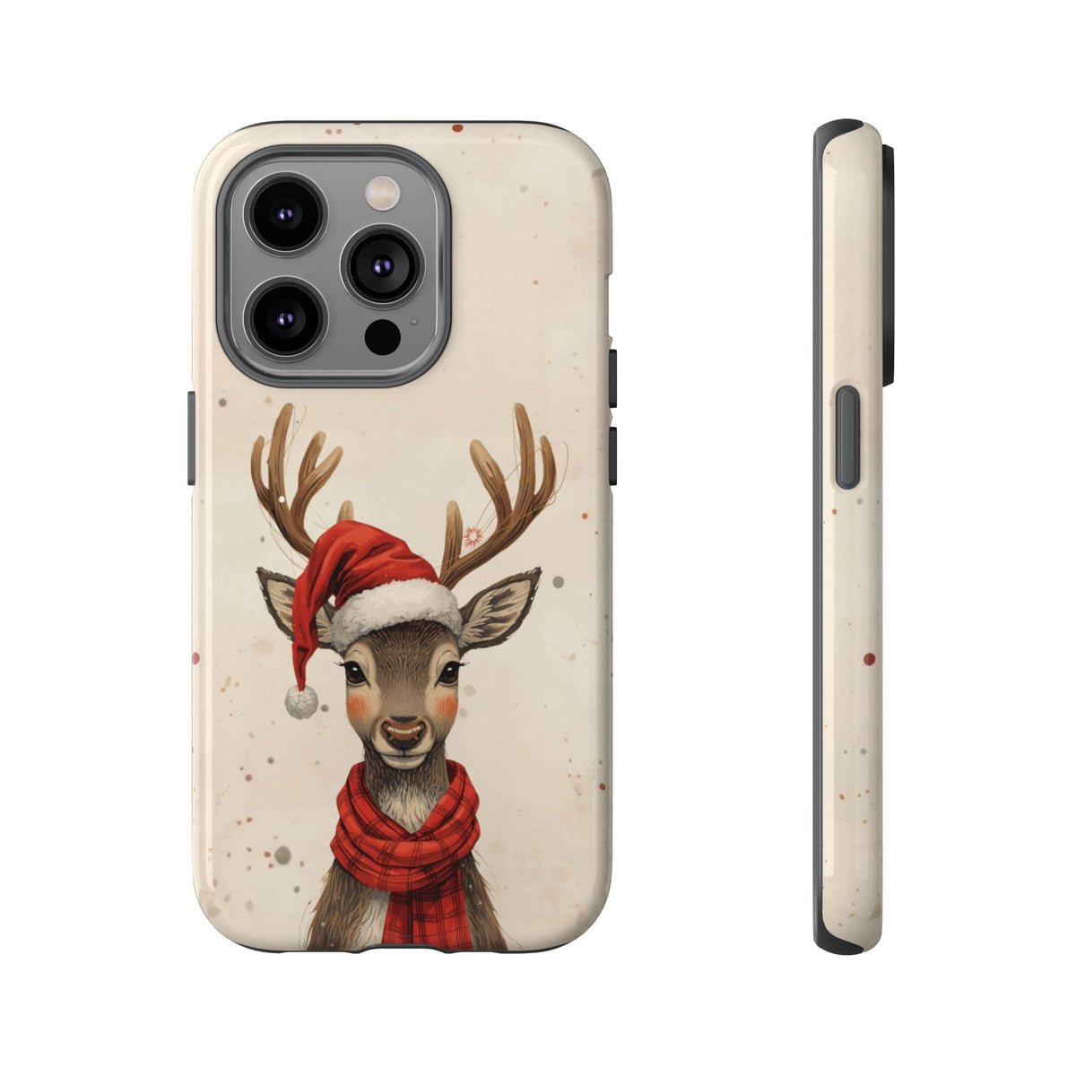 Christmas Reindeer Phone Case, Dual Layer Phone Case for Iphone