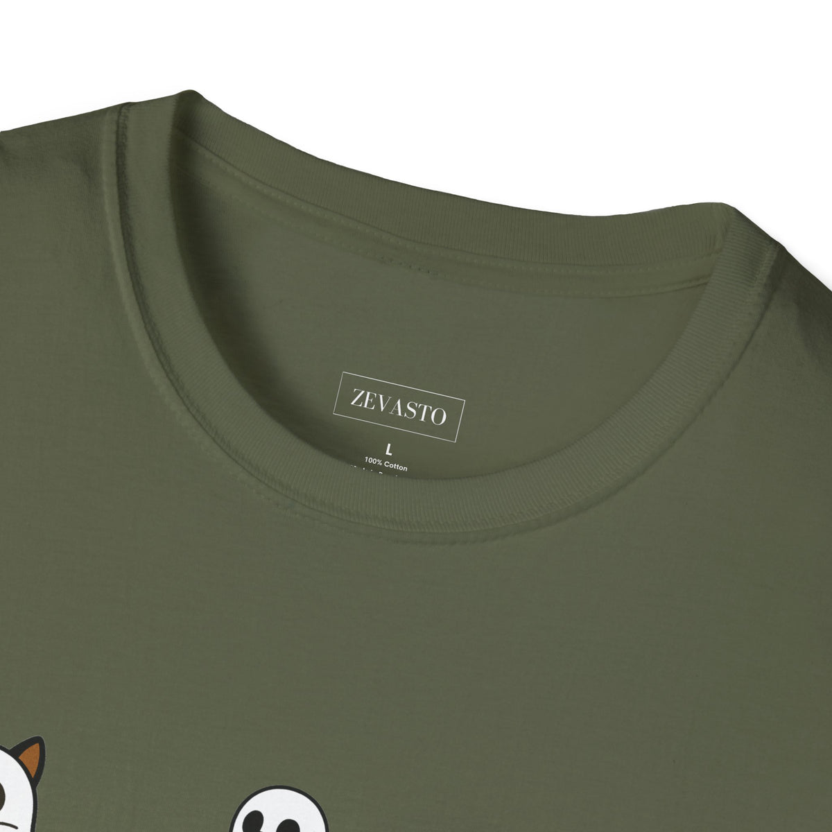 Cute Ghost Cartoon Unisex T-Shirt, Halloween Tee, Pet Lover Gift, Whimsical Shirt, Fun Casual Wear