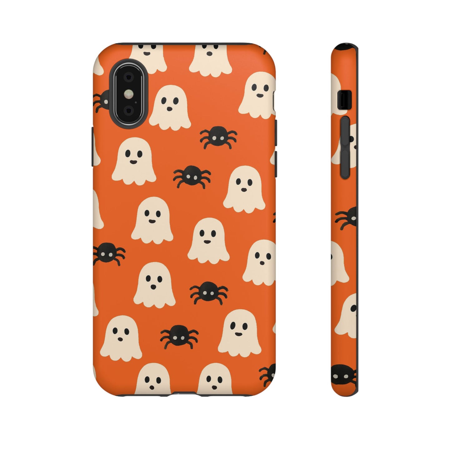 Cute Halloween Phone Case with Ghosts and Spiders, Spooky Gift, Fall Accessory, Unique Halloween Decor, Mobile Protection