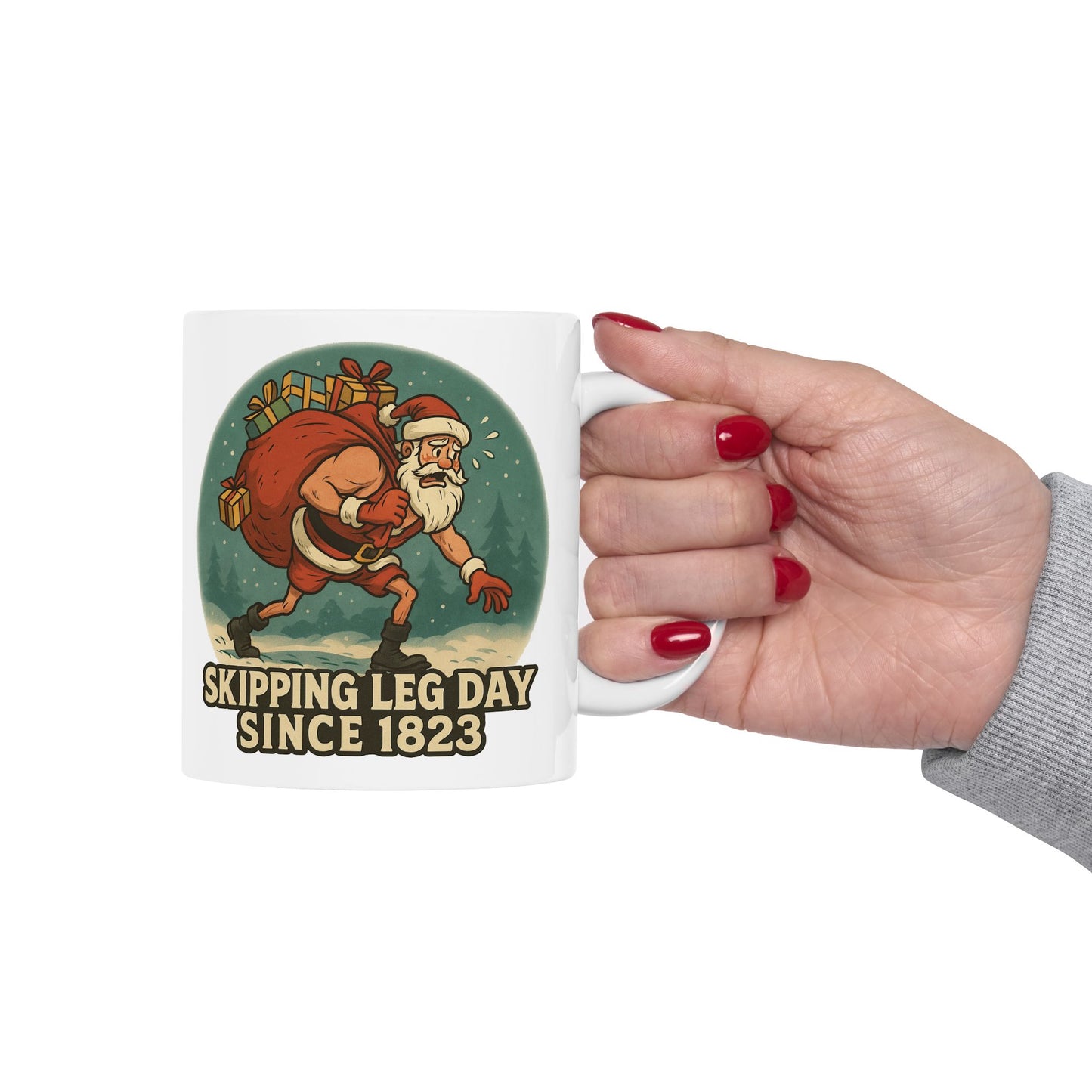 Festive Ceramic Mug for Holiday Cheer, Perfect for Christmas Gifts, Coffee Lovers, Fun Holiday Decor