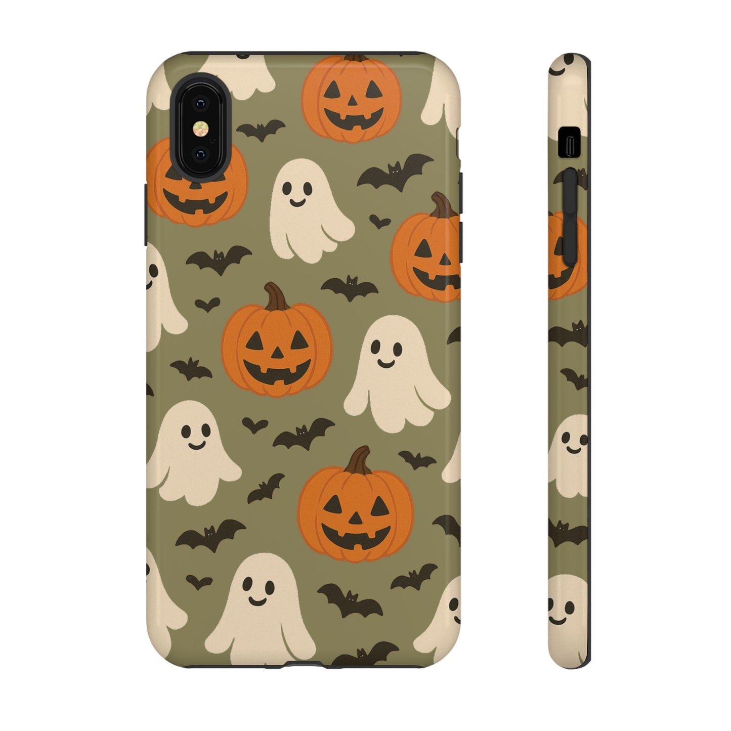Halloween Phone Case with Ghosts and Pumpkins, Cute Fall Phone Cover, Spooky Season Accessory, Halloween Gift