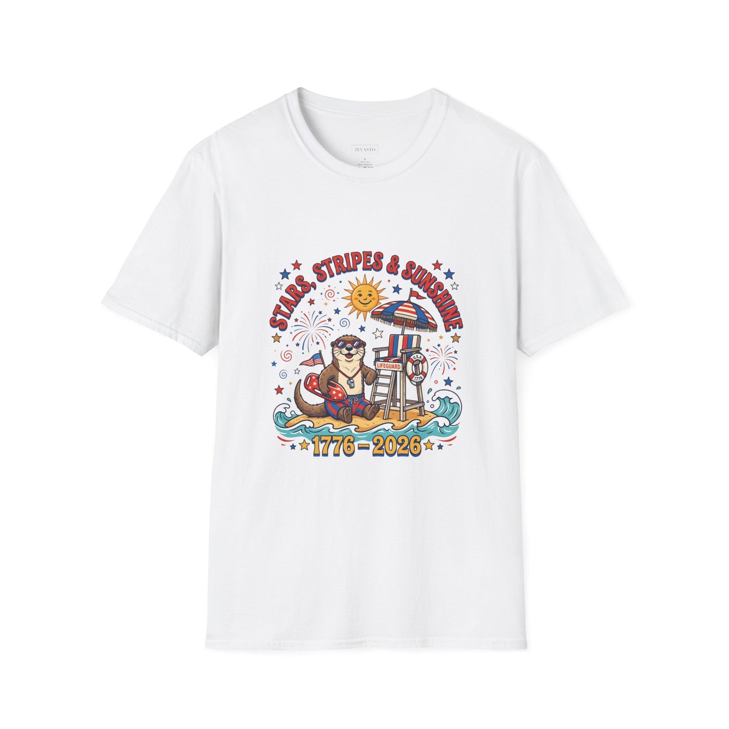 Stars, Stripes & Sunshine T-Shirt — Patriotic 1776–2026 Summer Tee, 4th of July Shirt