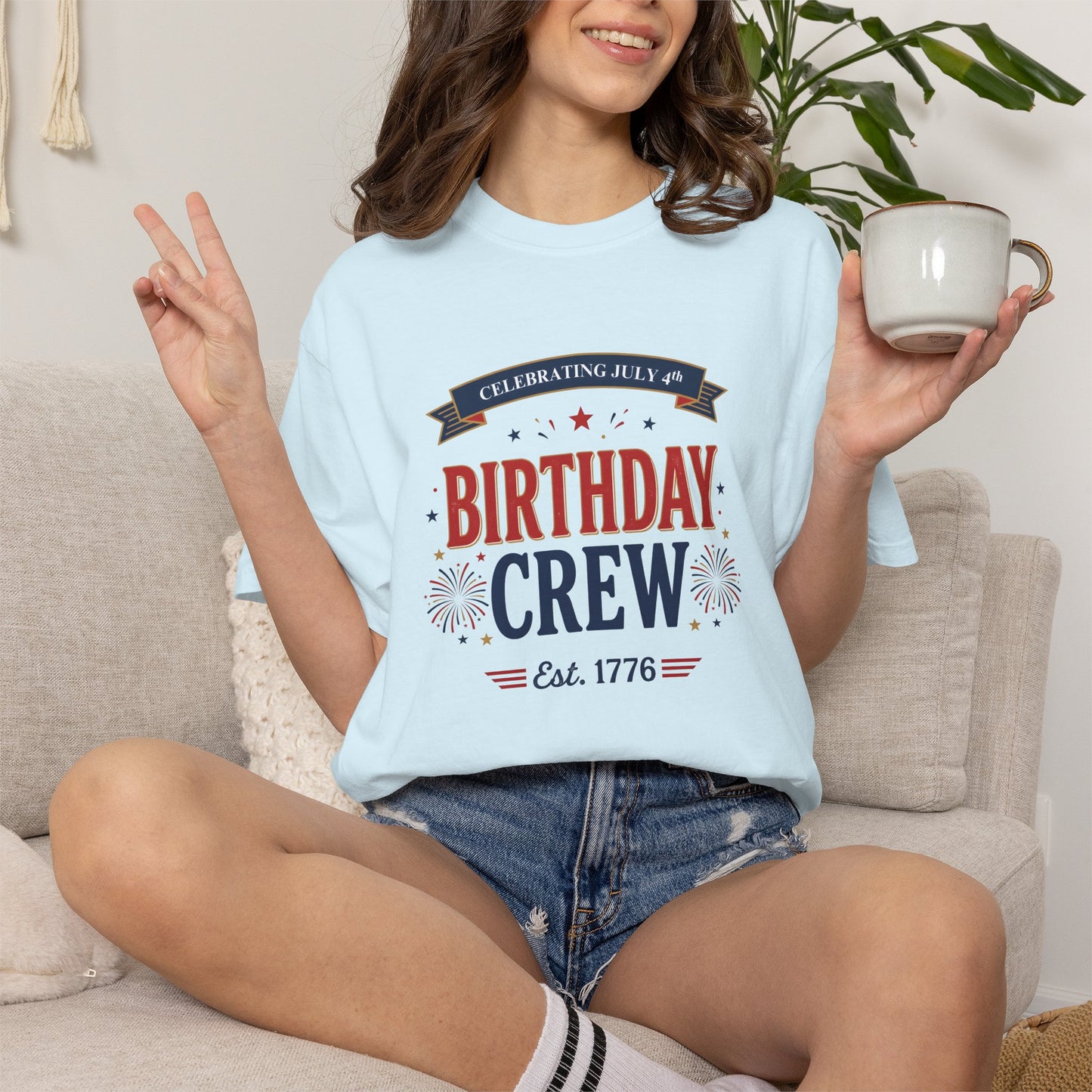 Birthday Crew T-Shirt — Patriotic Celebration Tee, 4th of July Shirt, Independence Day Gift