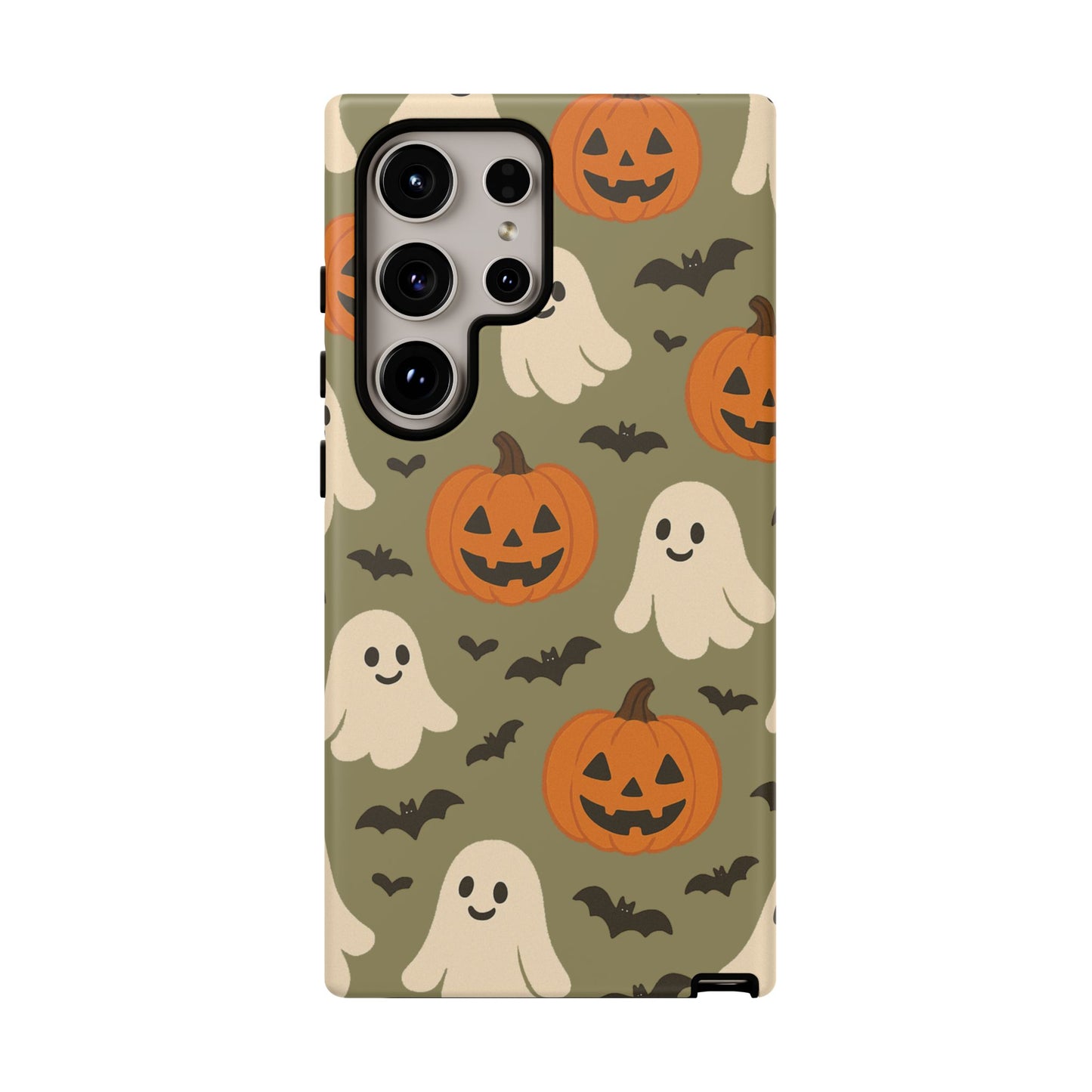 Halloween Phone Case with Ghosts and Pumpkins, Cute Fall Phone Cover, Spooky Season Accessory, Halloween Gift