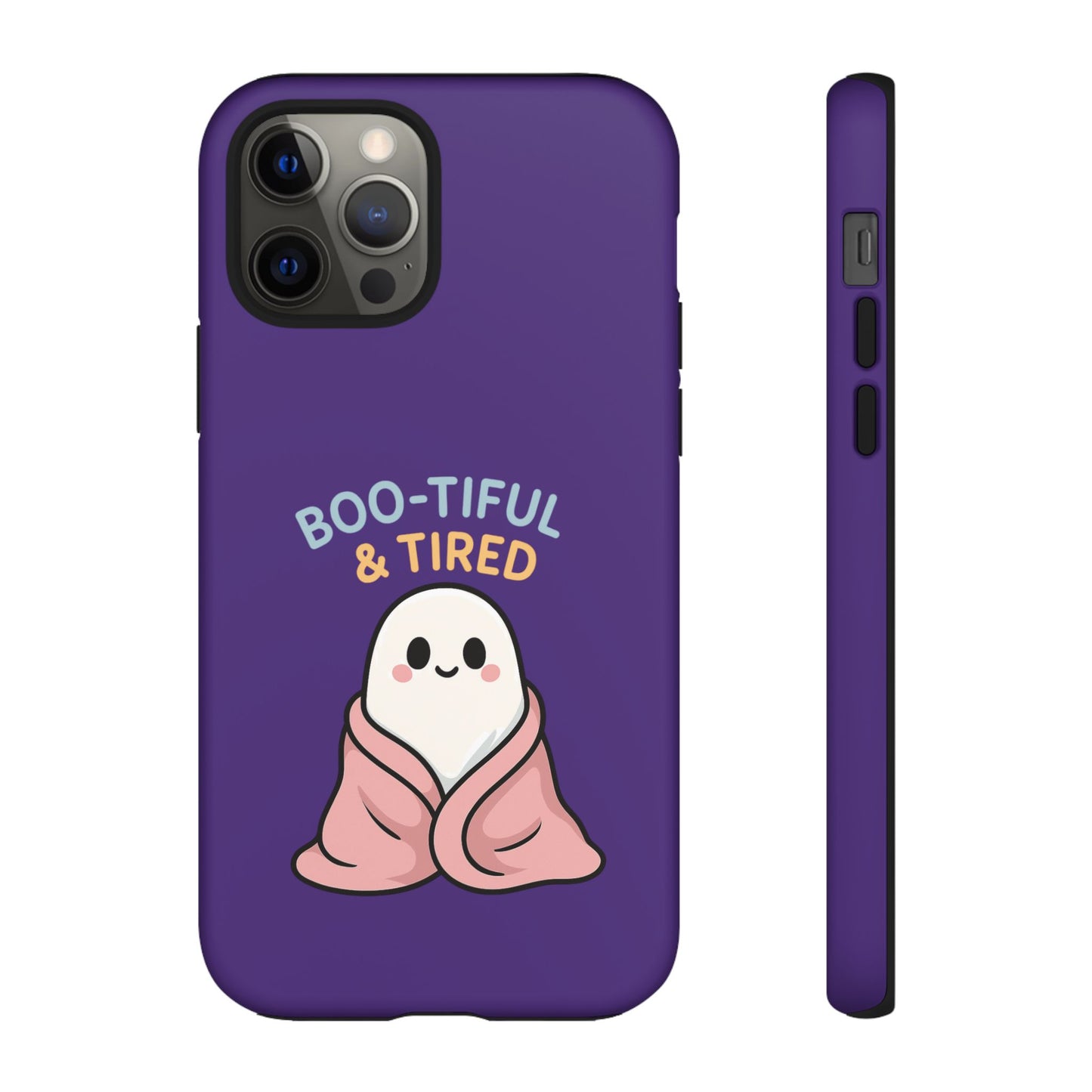 Boo-Tiful & Tired Phone Case, Halloween-Themed Design