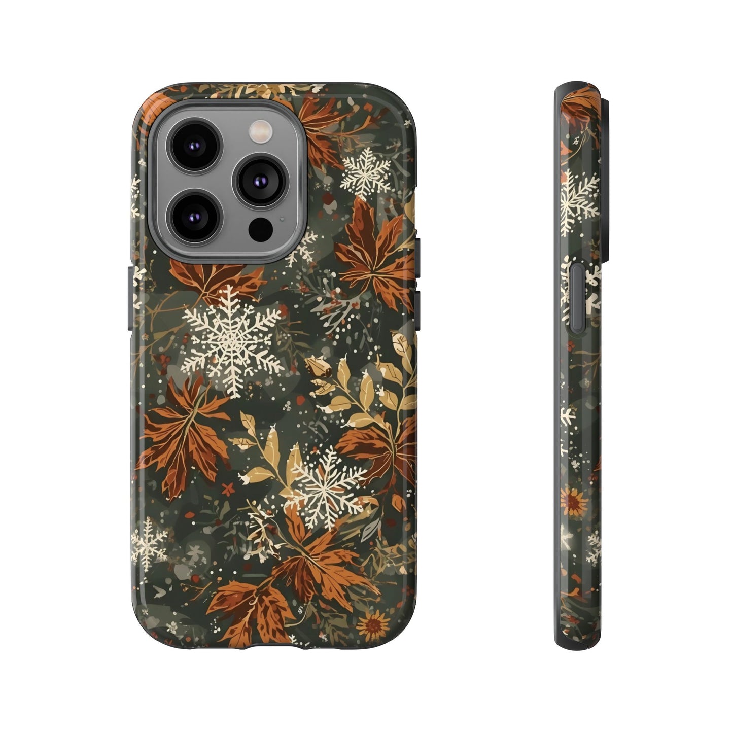 Christmas Phone Case, Autumn Floral Phone Case for Iphone 17, 16, 15, 14, 13, 12, 11 & Samsung