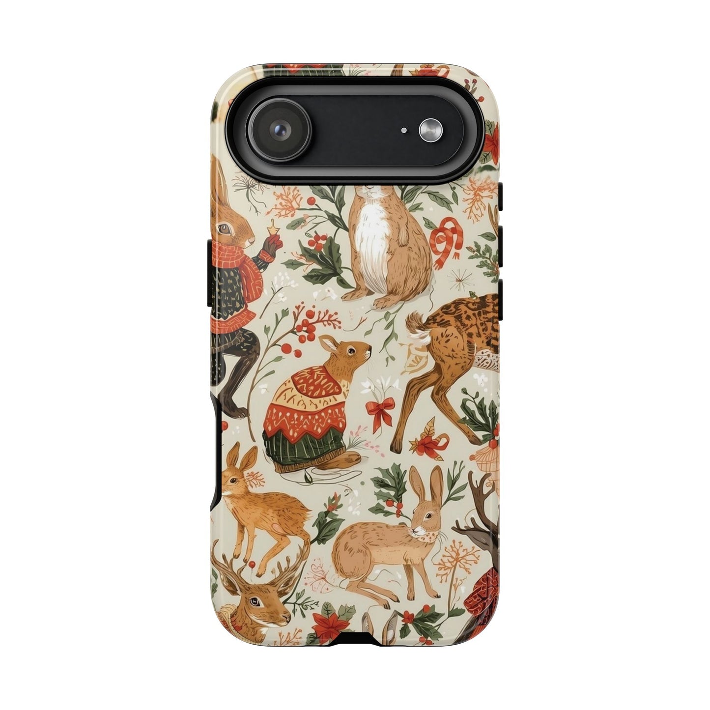 Christmas Phone Case, Animals in Christmas Spirit - Tough and Stylish for Nature Lovers
