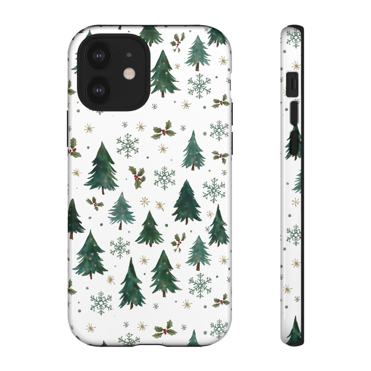 Winter Forest Phone Case, Christmas-Themed Dual Layer Phone Case for Iphone 17, 16, 15 & Samsung