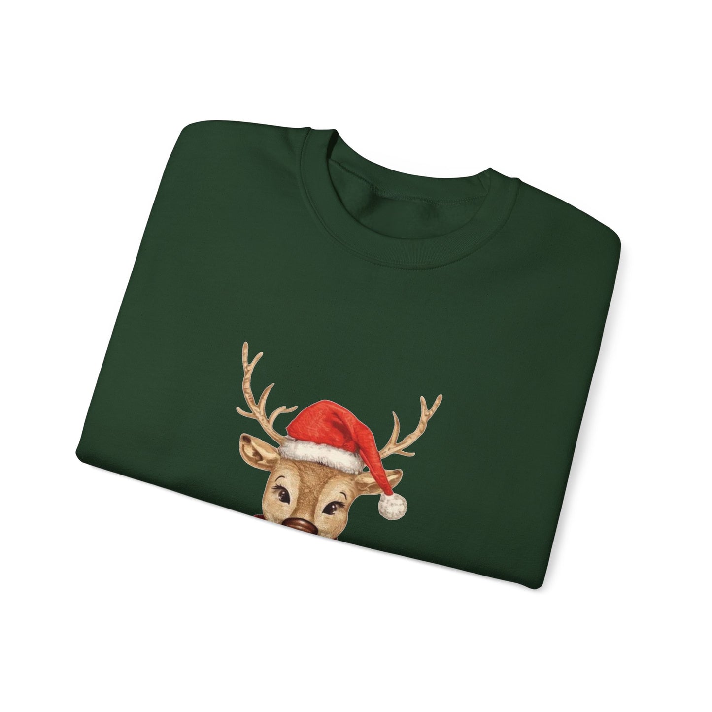 Christmas Reindeer Sweatshirt, Cozy Holiday Crewneck, Winter Fashion, Festive Sweater