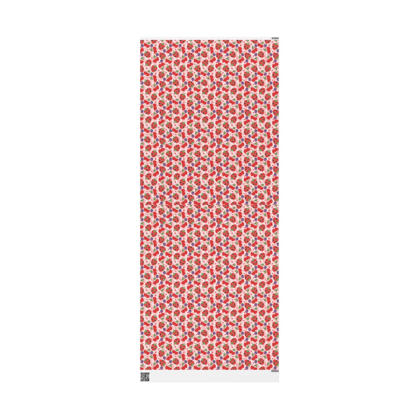 Strawberry Hearts Wrapping Paper Roll — Cute Valentine & Birthday Gift Wrap