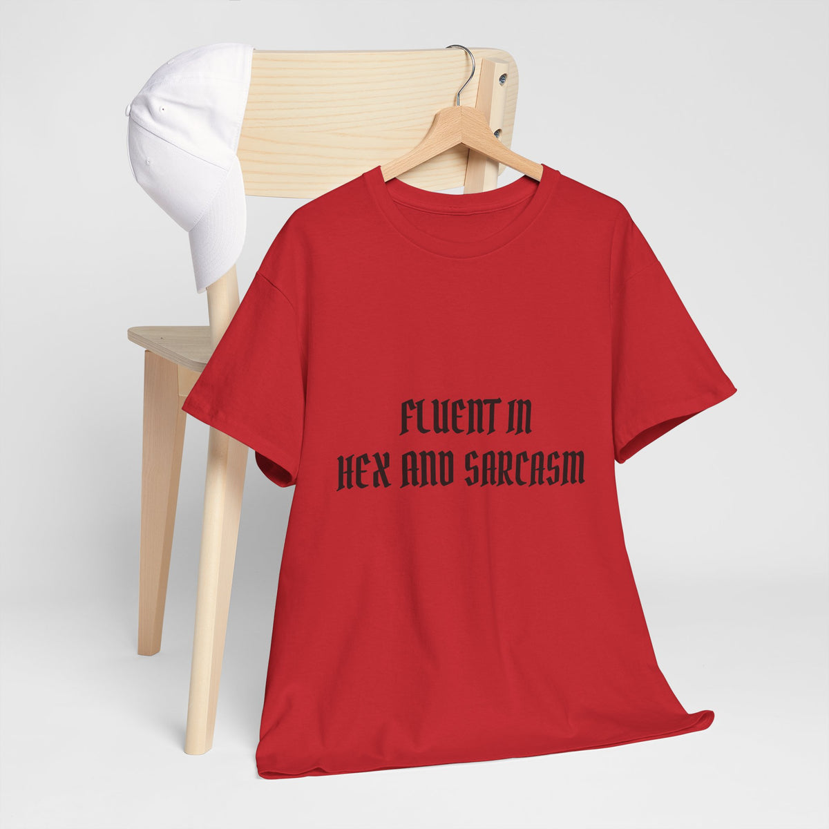 Fluent in Hex and Sarcasm Unisex Heavy Cotton Tee, Perfect for Geeky Humor Lovers, Halloween Apparel