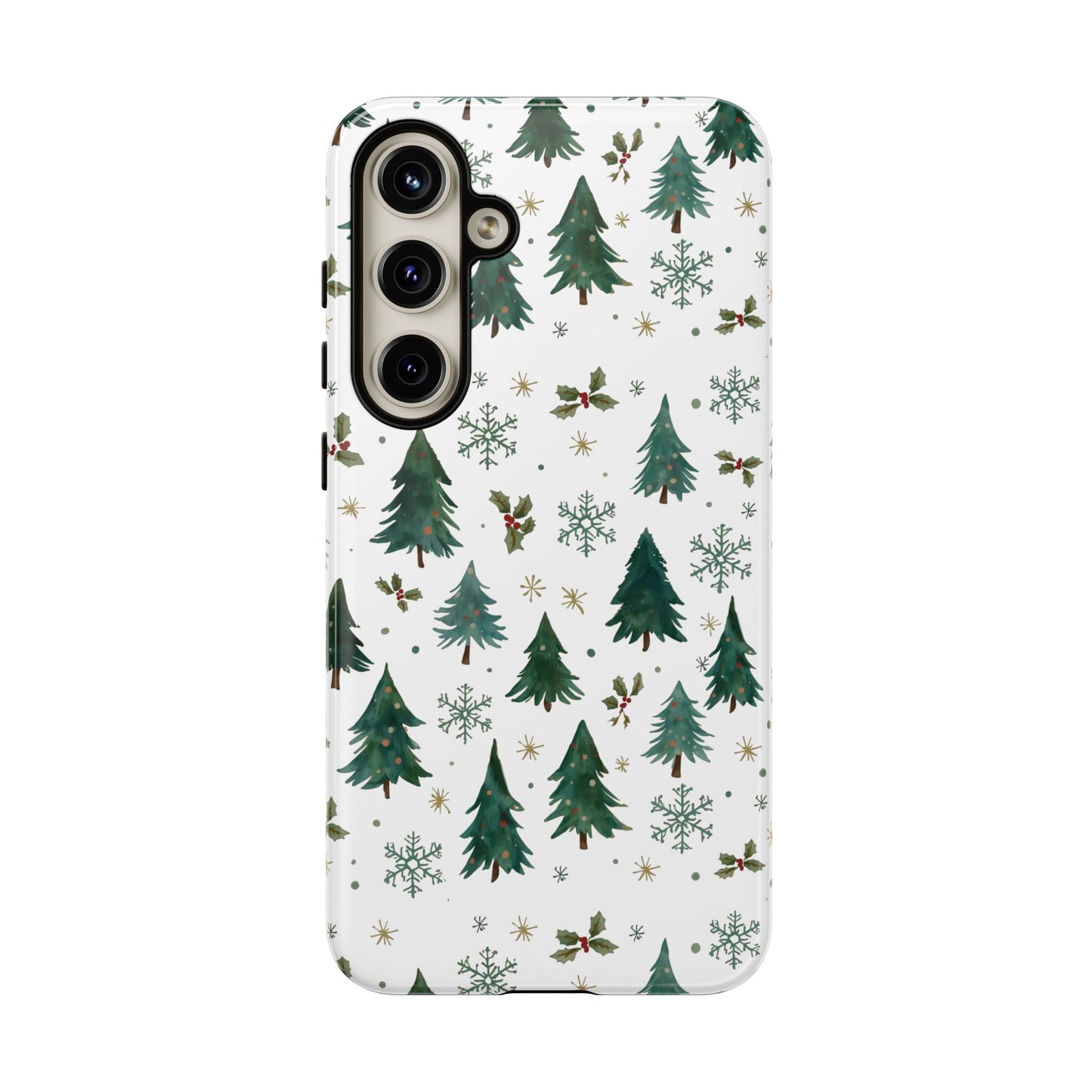 Winter Forest Phone Case, Christmas-Themed Dual Layer Phone Case for Iphone 17, 16, 15 & Samsung