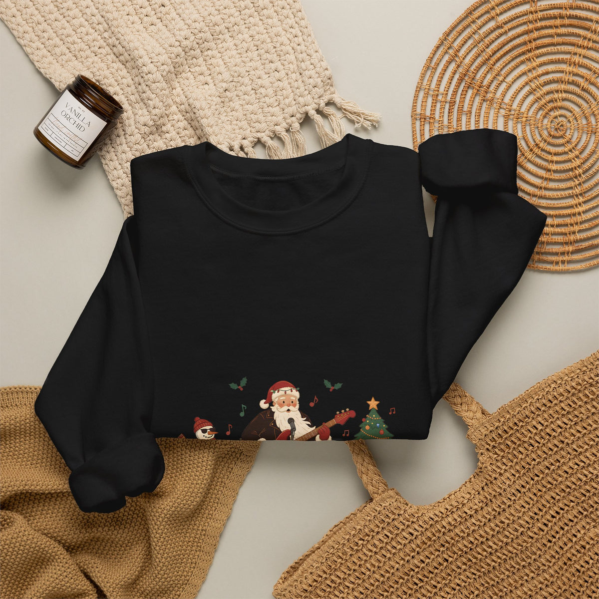 Funny Christmas Sweatshirt – "The Jingle Rockers" Holiday Band Crewneck