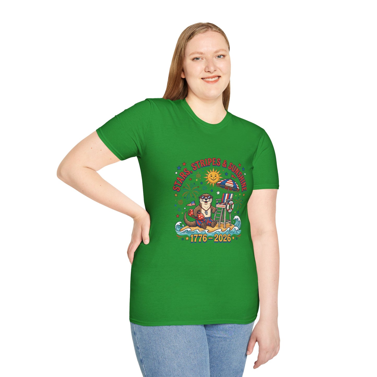 Stars, Stripes & Sunshine T-Shirt — Patriotic 1776–2026 Summer Tee, 4th of July Shirt