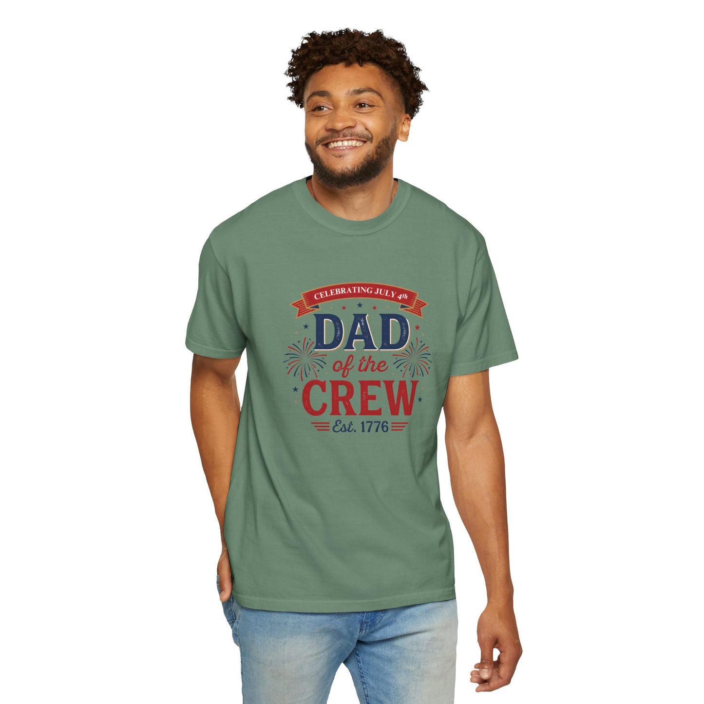 Dad of the Crew T-Shirt — Patriotic 4th of July Tee, Independence Day Shirt