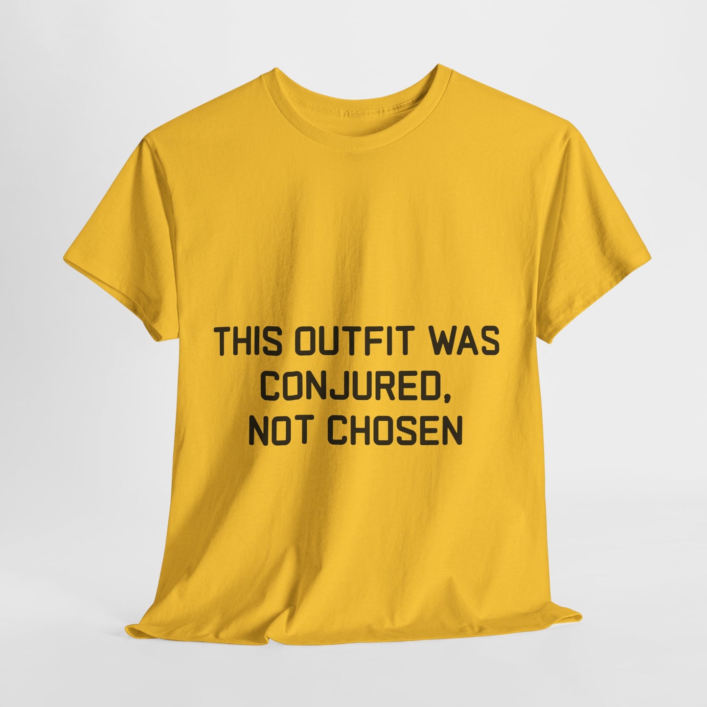 Unisex Heavy Cotton Tee - 'This Outfit Was Conjured, Not Chosen' - Funny Halloween T-shirt