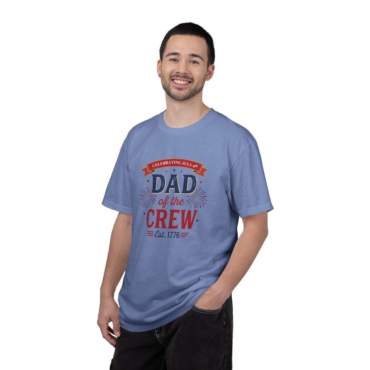 Dad of the Crew T-Shirt — Patriotic 4th of July Tee, Independence Day Shirt