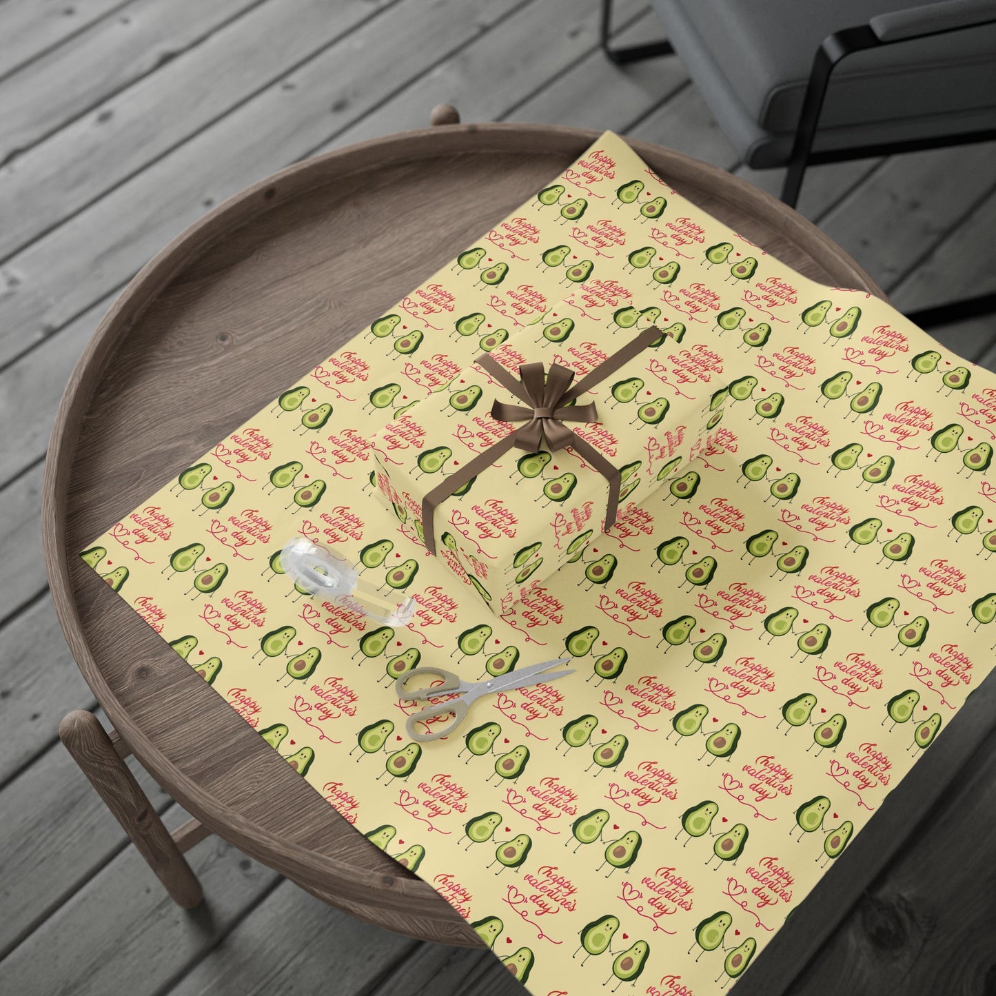 Valentine's Day Wrapping Paper — Cute Avocado Gift Wrap Roll