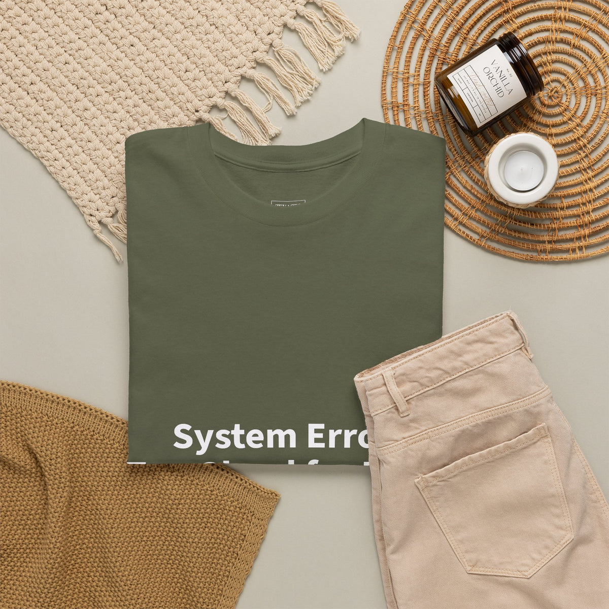 System Error Tee - Unisex Heavy Cotton Shirt, Perfect for Halloween, Geeky Fun