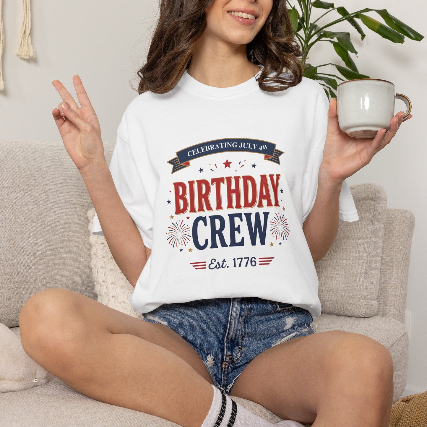 Birthday Crew T-Shirt — Patriotic Celebration Tee, 4th of July Shirt, Independence Day Gift