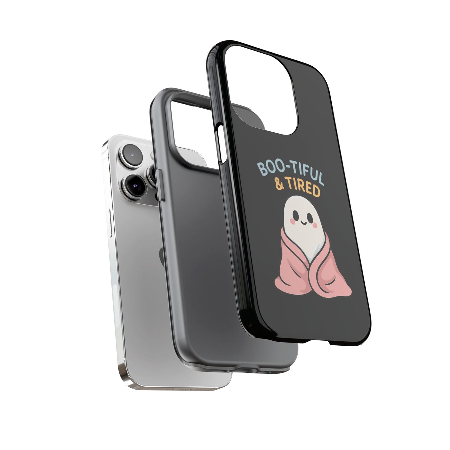 Boo-tiful & Tired Phone Case, Halloween-Themed Design