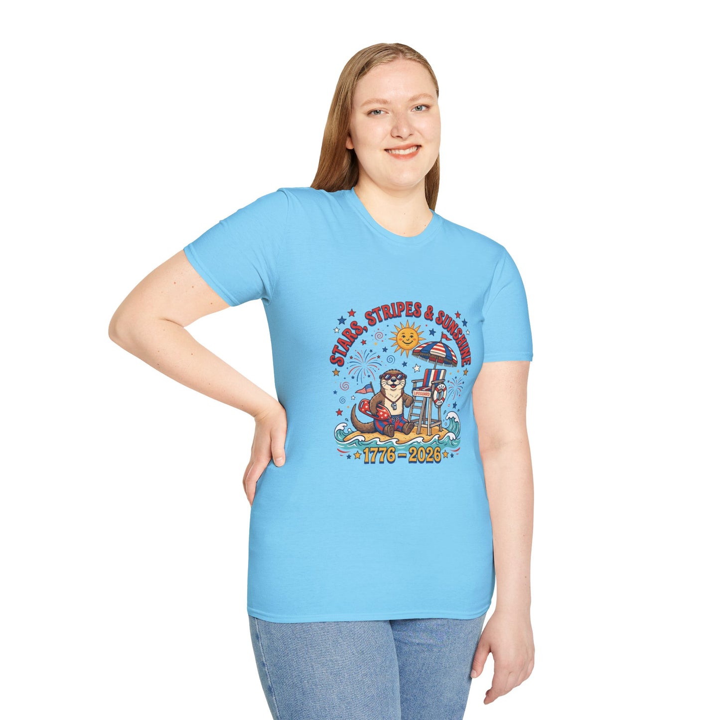 Stars, Stripes & Sunshine T-Shirt — Patriotic 1776–2026 Summer Tee, 4th of July Shirt
