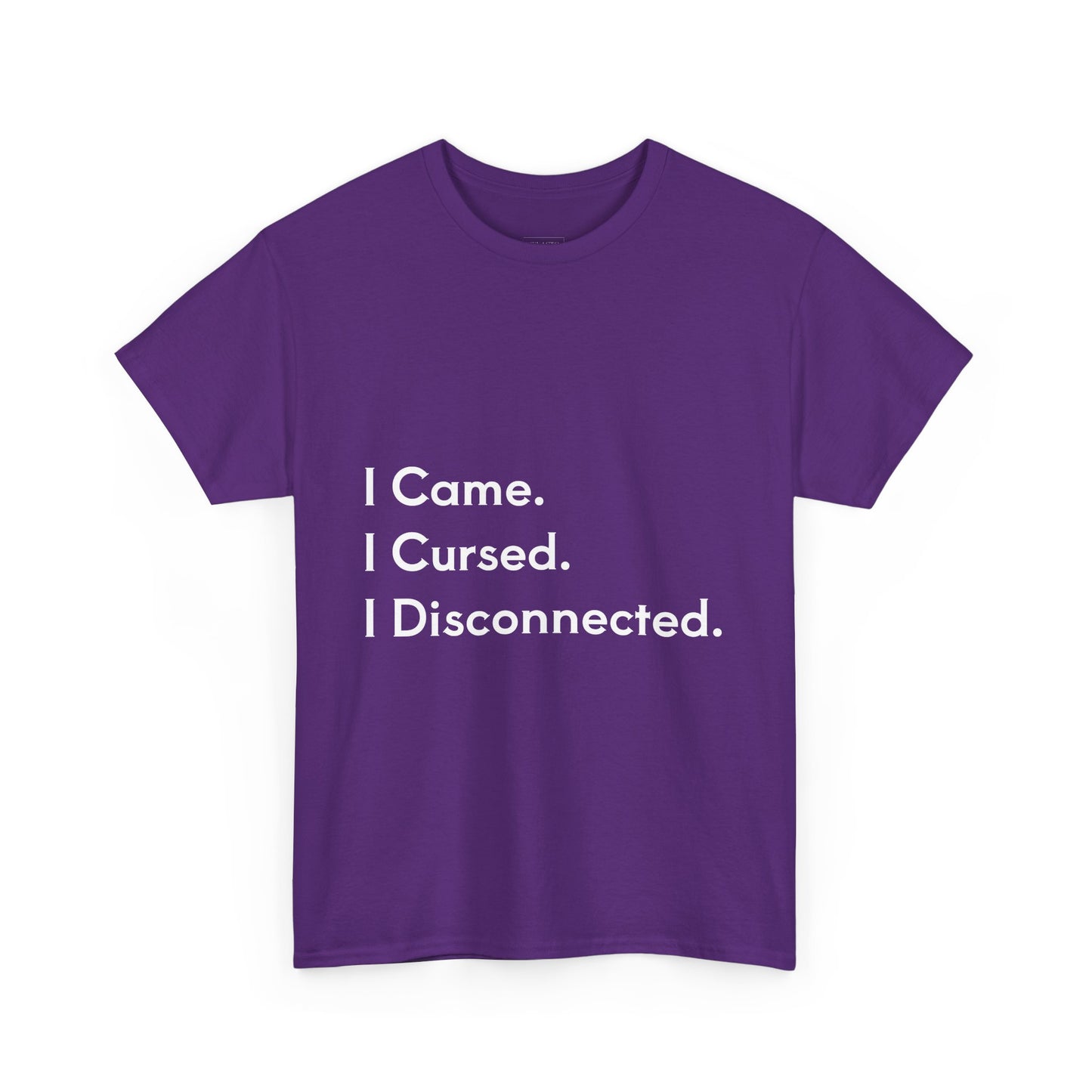 I Came I Cursed I Disconnected Unisex Heavy Cotton Tee, Funny Halloween T-Shirt