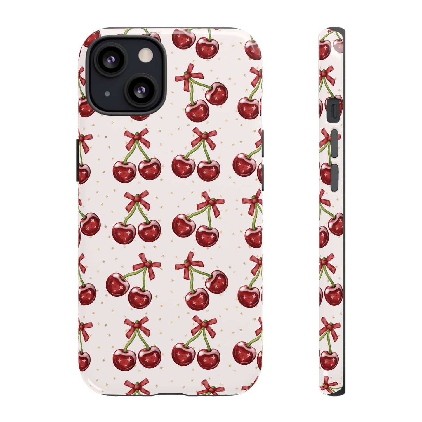 Cherry Pattern Phone Case — Cute Red Cherry Protective Phone Cover