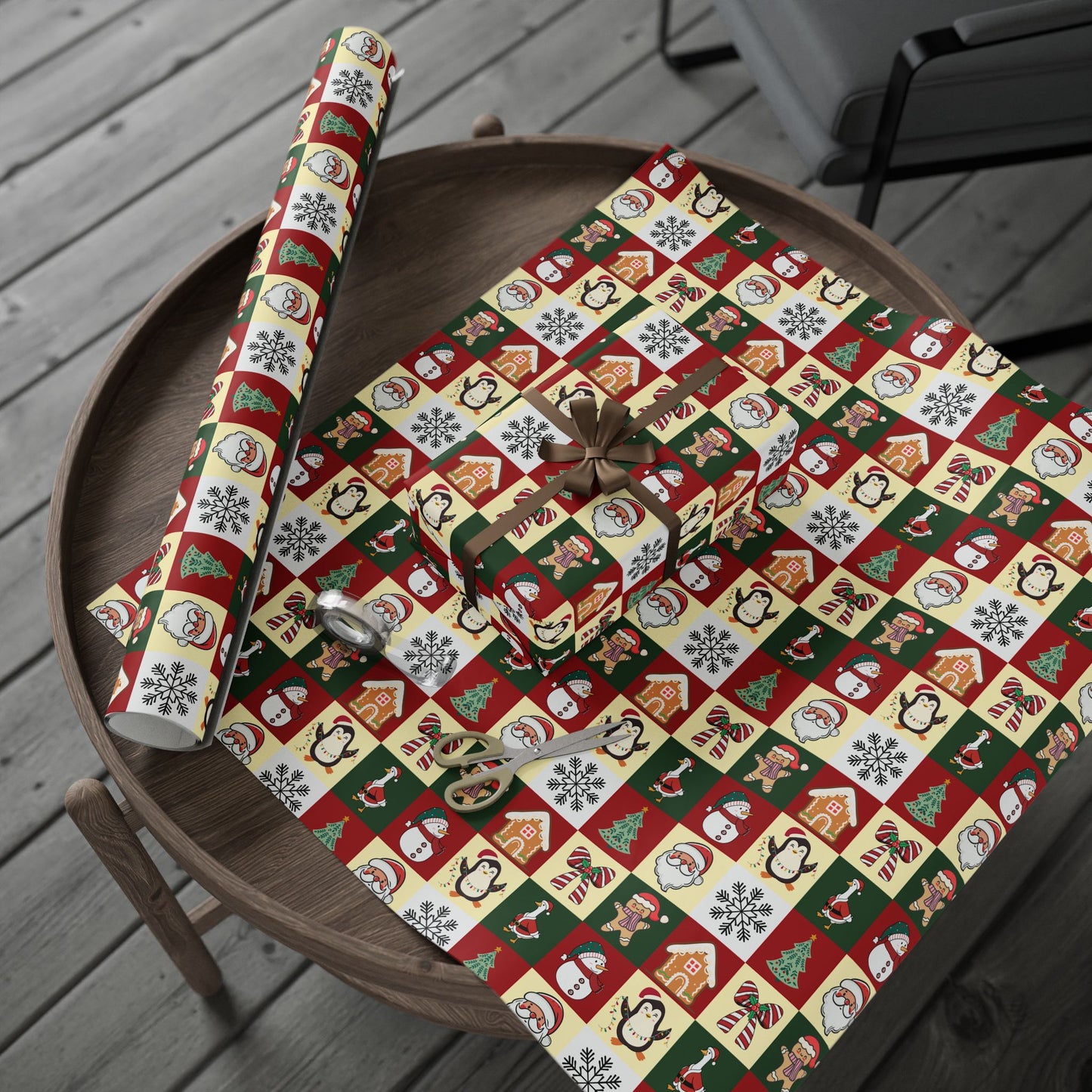 Christmas Character Wrapping Paper Roll - Festive Gift Wrap