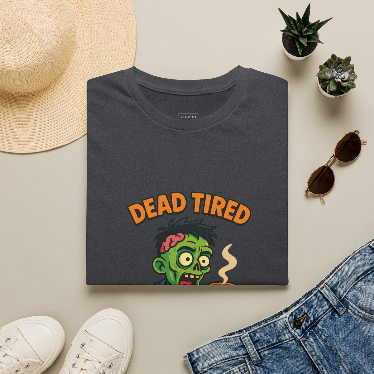 Dead Tired Zombie T-Shirt, Gifts for Halloween