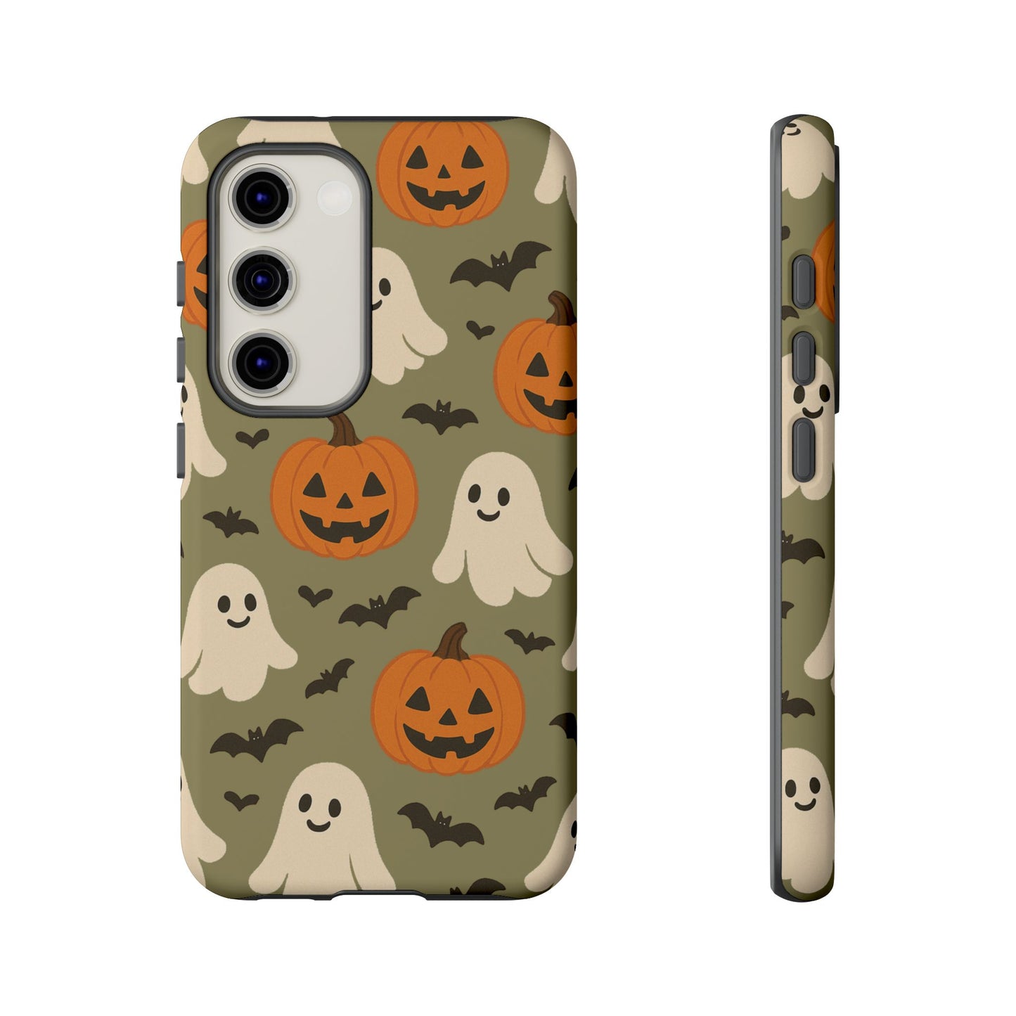 Halloween Phone Case with Ghosts and Pumpkins, Cute Fall Phone Cover, Spooky Season Accessory, Halloween Gift