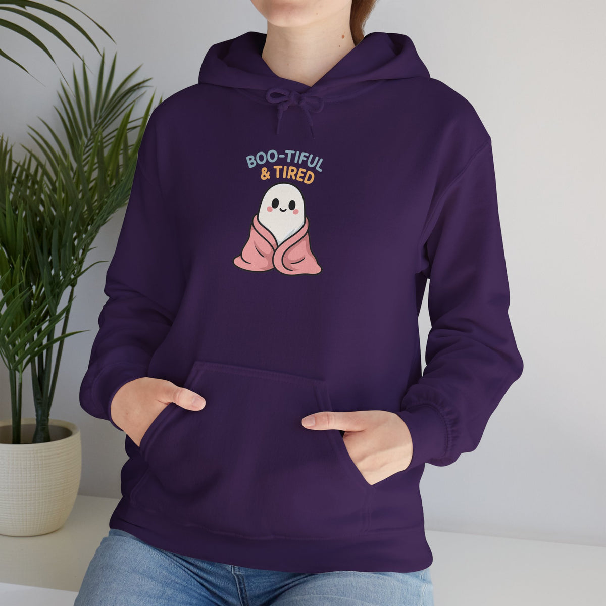 Boo-tiful Ghost Halloween Hoodie, Cute-Cozy Fall Vibes