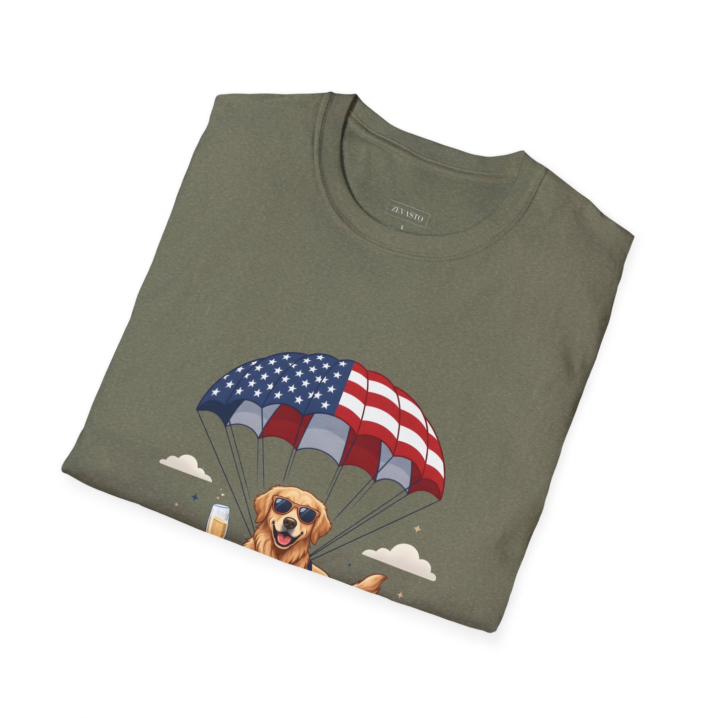 Patriotic Golden Retriever T-Shirt — "Celebrating 250 Years"